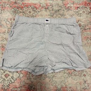 T.J.Maxx Blue and White Striped Pajama Shorts
